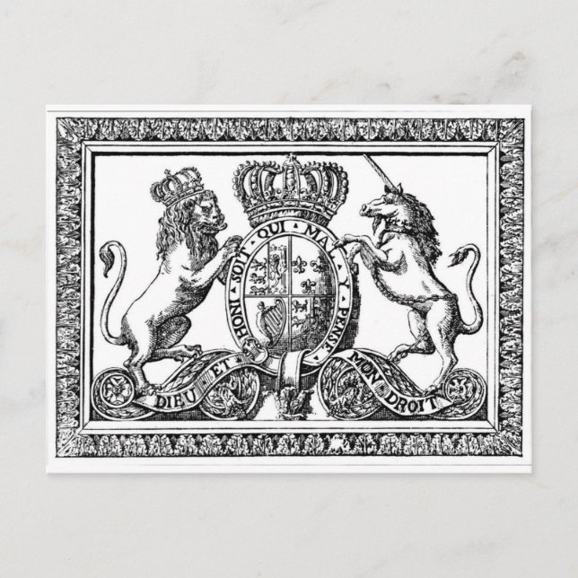 Postal Escudo de armas de Inglaterra (Anverso)