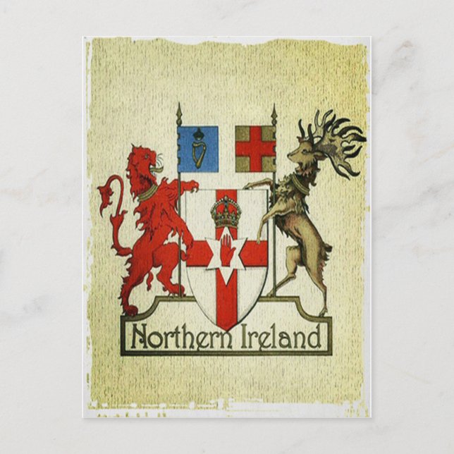Postal Escudo de armas de Irlanda del Norte (Anverso)