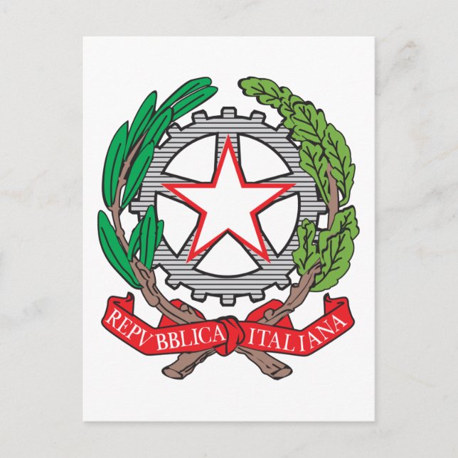 Postal Escudo De Armas De Italia (Anverso)