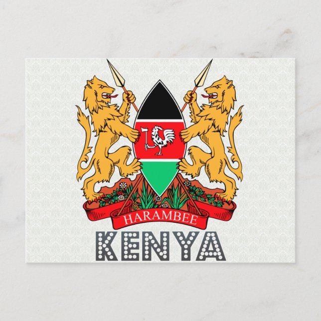 Postal Escudo de armas de Kenya (Anverso)