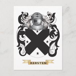 Postal Escudo de armas de Kersten (reposo familiar)