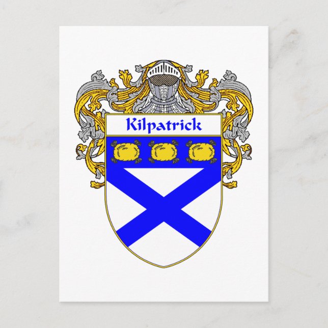 Postal Escudo de armas de Kilpatrick (Mantled) (Anverso)