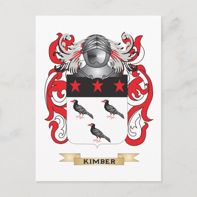 Postal Escudo de armas de Kimber (escudo familiar) (Anverso)
