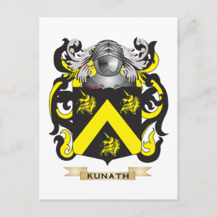 Postal escudo de armas de kunath (escudo familiar)