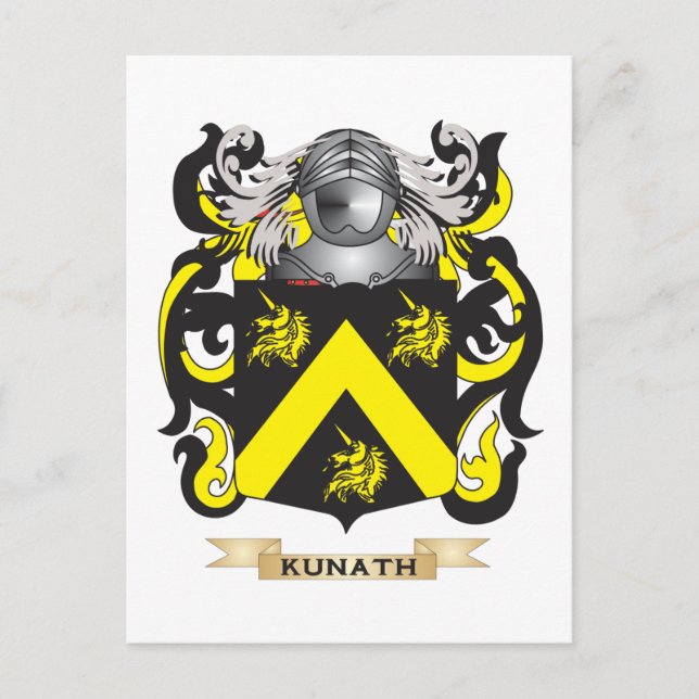 Postal escudo de armas de kunath (escudo familiar) (Anverso)