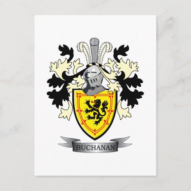 Postal Escudo de armas de la familia Buchanan (Anverso)