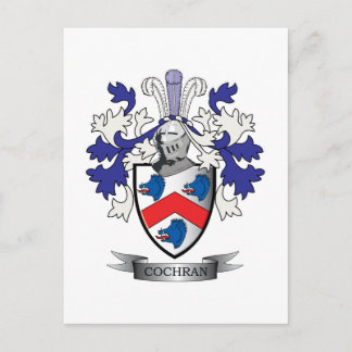 Postal Escudo de armas de la familia Cochran