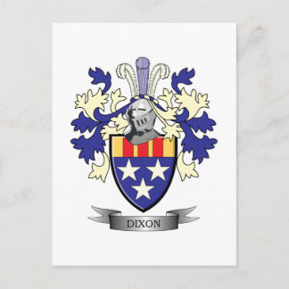 Postal Escudo de armas de la familia Dixon