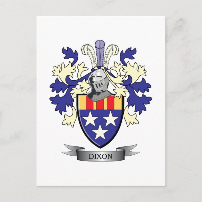 Postal Escudo de armas de la familia Dixon (Anverso)