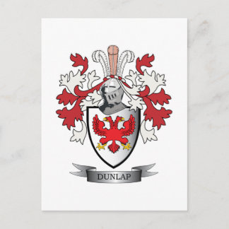 Postal Escudo de armas de la familia Dunlap