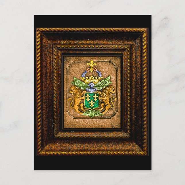 Postal Escudo de Armas de la Familia Dutch van Westervelt (Anverso)