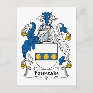 Postal Escudo de armas de la familia Fountain