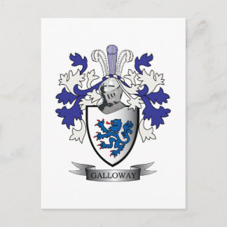 Postal Escudo de armas de la familia Galloway