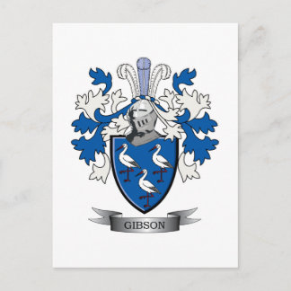 Postal Escudo de armas de la familia Gibson