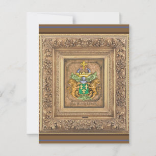 Postal Escudo De Armas De La Familia Holandesa Del Oeste.