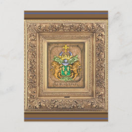 Postal Escudo De Armas De La Familia Holandesa Del Oeste.