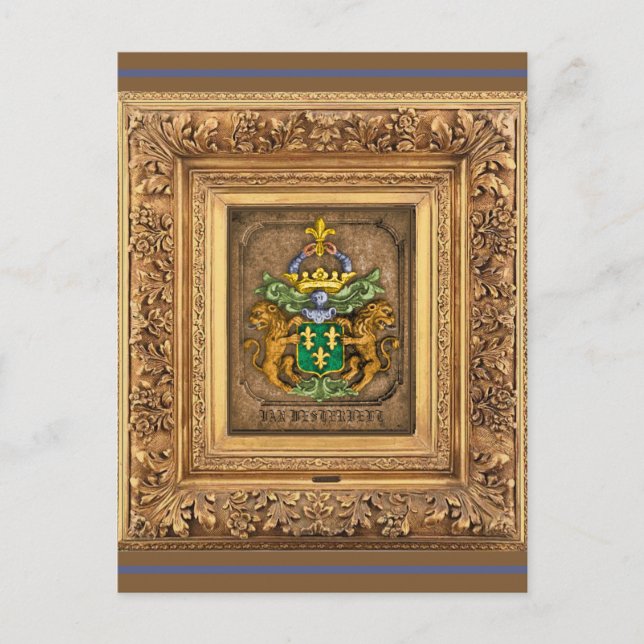 Postal Escudo De Armas De La Familia Holandesa Del Oeste. (Anverso)