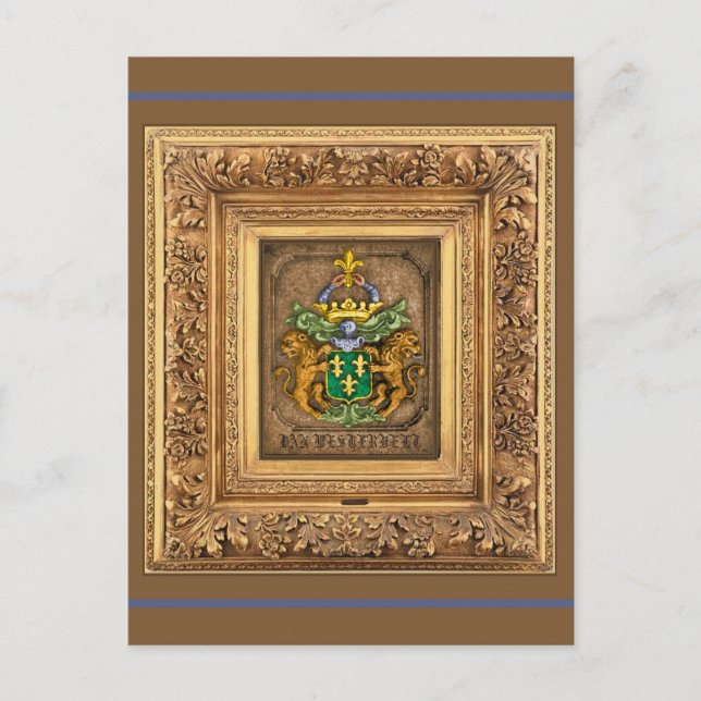 Postal Escudo de Armas de la Familia Holandesa Westerfiel (Anverso)