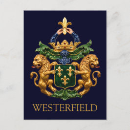 Postal Escudo de Armas de la Familia Holandesa Westerfiel