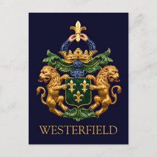 Postal Escudo de Armas de la Familia Holandesa Westerfiel
