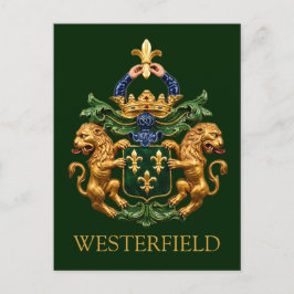 Postal Escudo de Armas de la Familia Holandesa Westerfiel