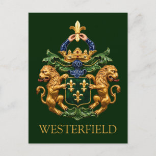 Postal Escudo de Armas de la Familia Holandesa Westerfiel