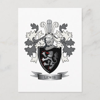 Postal Escudo de armas de la familia Lewis