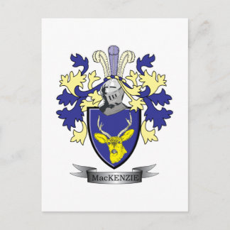 Postal Escudo de armas de la familia MacKenzie