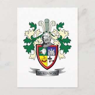 Postal Escudo de armas de la familia McKinnon