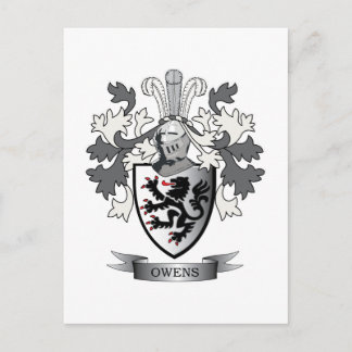 Postal Escudo de armas de la familia Owens