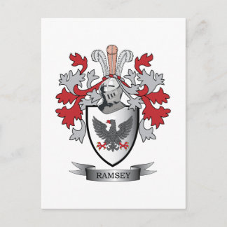 Postal Escudo de armas de la familia Ramsey