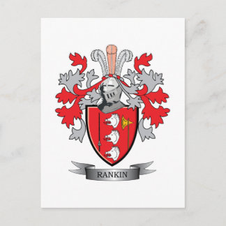 Postal Escudo de armas de la familia Rankin