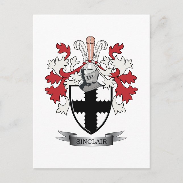 Postal Escudo de armas de la familia Sinclair (Anverso)