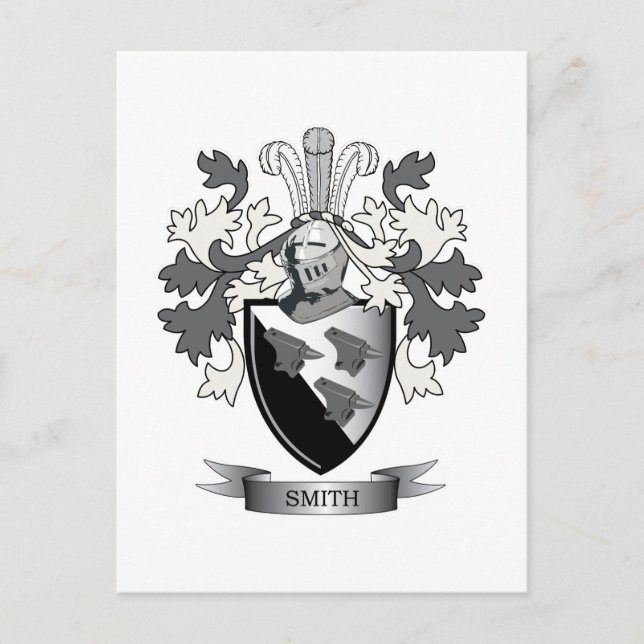 Postal Escudo de armas de la familia Smith (Anverso)