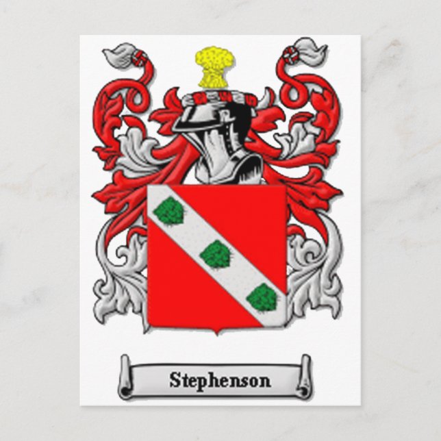 Postal Escudo de armas de la familia Stephenson (Anverso)