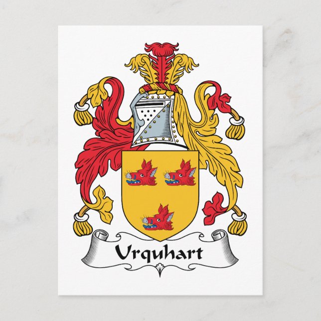 Postal Escudo de armas de la familia Urquhart (Anverso)