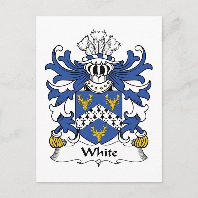 Postal Escudo de armas de la familia White (Anverso)