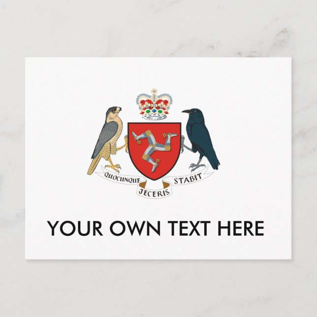 Postal Escudo de armas de la Isla de Man (Anverso)