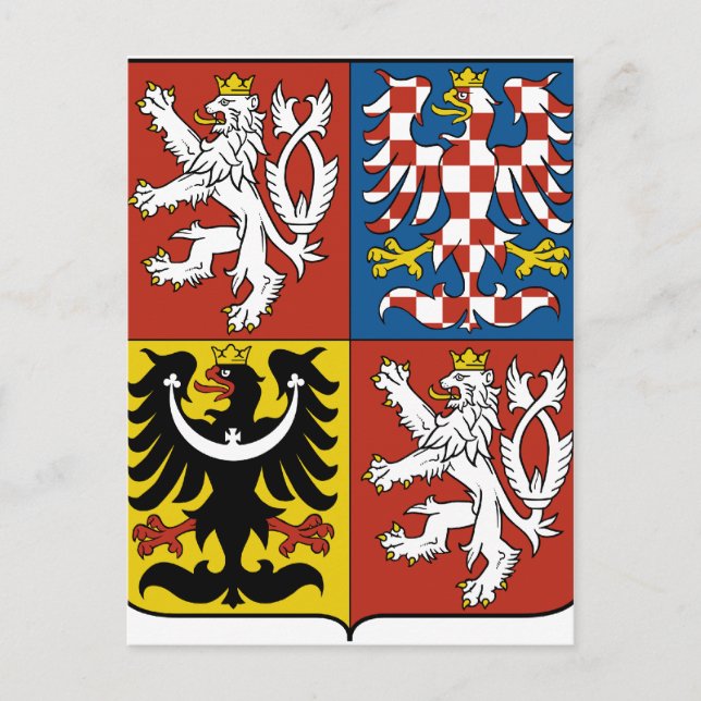 Postal Escudo de armas de la República Checa (Anverso)