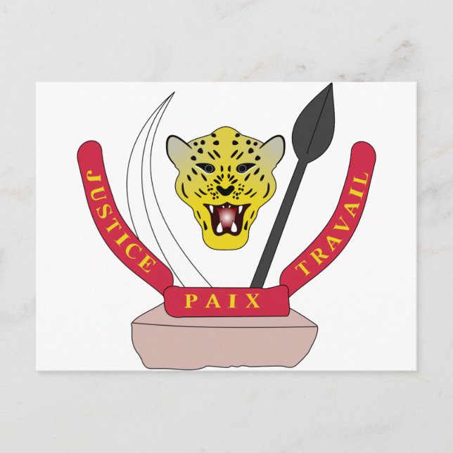 Postal Escudo de armas de la República Democrática del Co (Anverso)