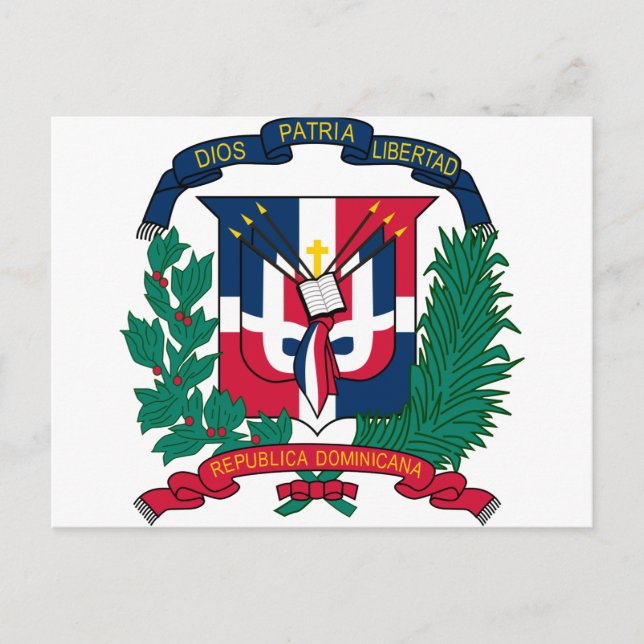 Postal Escudo de armas de la República Dominicana DO (Anverso)
