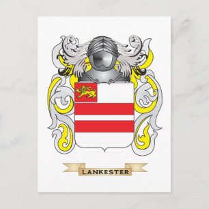 Postal Escudo de armas de Lankester (escudo familiar)