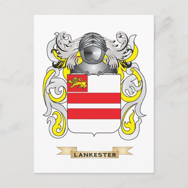 Postal Escudo de armas de Lankester (escudo familiar) (Anverso)