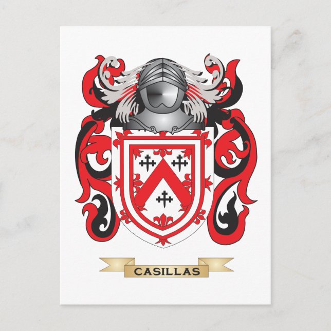 Postal Escudo de armas de las Casillas (reposo familiar) (Anverso)