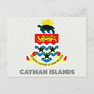 Postal Escudo de armas de las Islas Caimán