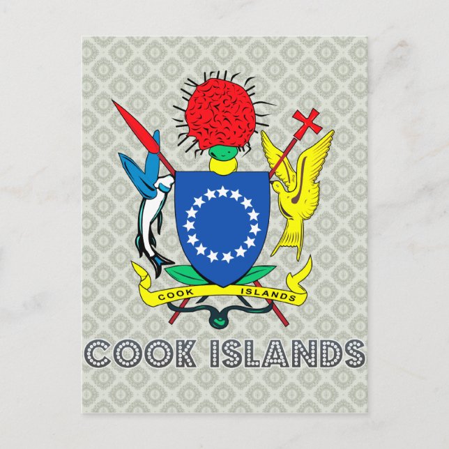 Postal Escudo de armas de las Islas Cook (Anverso)