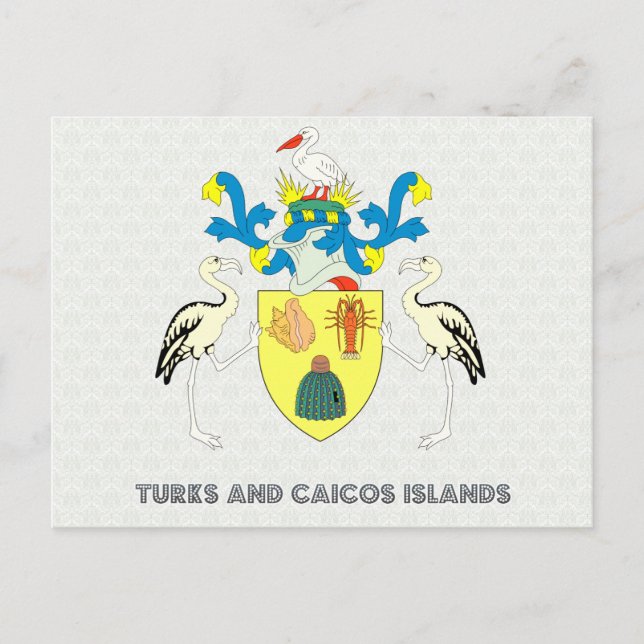 Postal Escudo de armas de las islas Turcas y Caicos (Anverso)