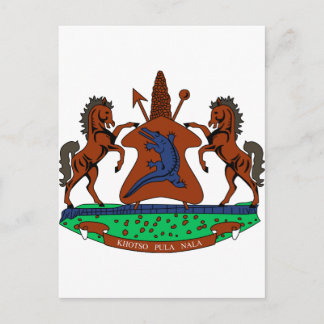 Postal Escudo de armas de Lesotho