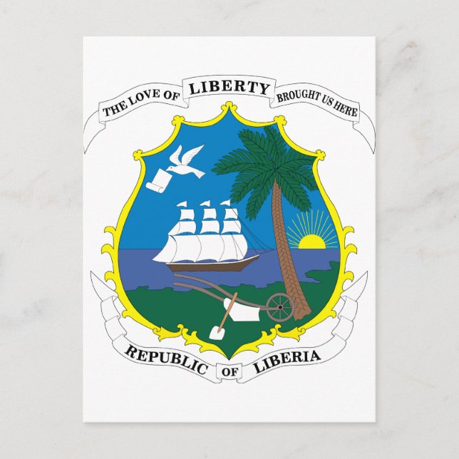 Postal Escudo De Armas De Liberia (Anverso)