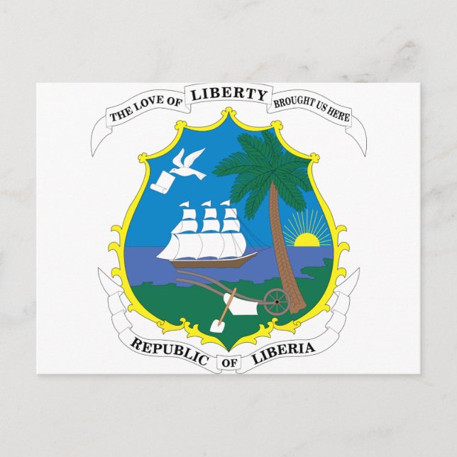 Postal Escudo de armas de Liberia (Anverso)
